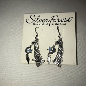 Dangle Stars and Lightning Earrings